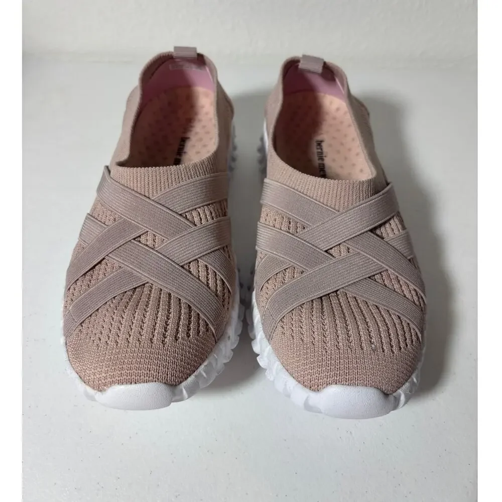 Bernie Mev NWOT Size 8 (EU 39) Dawa Pink Slip-On Woven Knit Comfort Sneakers